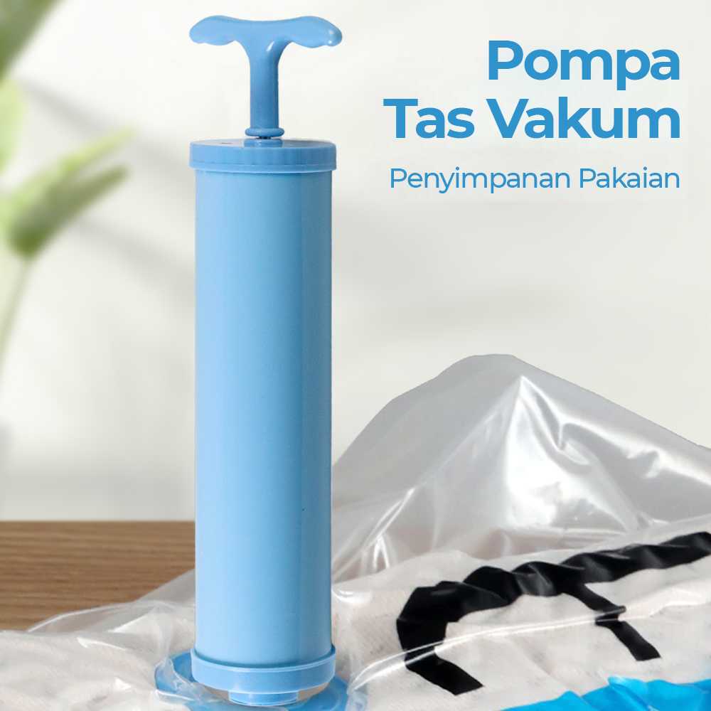 Pompa Vakum Plastik Pakaian Travel Vacuum Bag Hand Pump Sedot Udara Tas Vakum Multifungsi Berkualitas