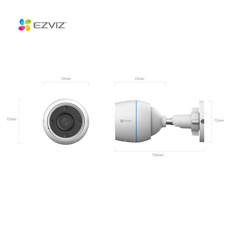 EZVIZ H3C COLOR 1080P WIFI COLOR NIGHT VISION AUDIO FREE MICROSD 64GB