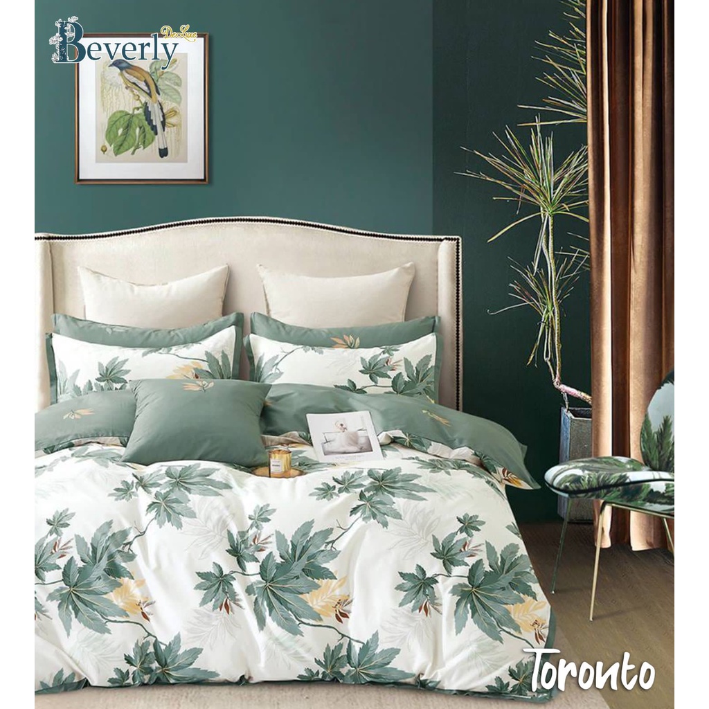 Sprei Anti Geser Katun ORI Kualitas No 1 Shopee Bunga Daun Abstrak Ukuran 120 160 180x200 Lembut