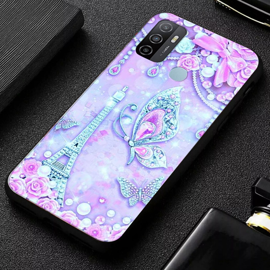 [ml.12.b.5] Hardcase Glossy / Kaca Custome Case Hp OPPO A15/A15S A5S A16 A54 A74 A92 A96 A53  Fashio