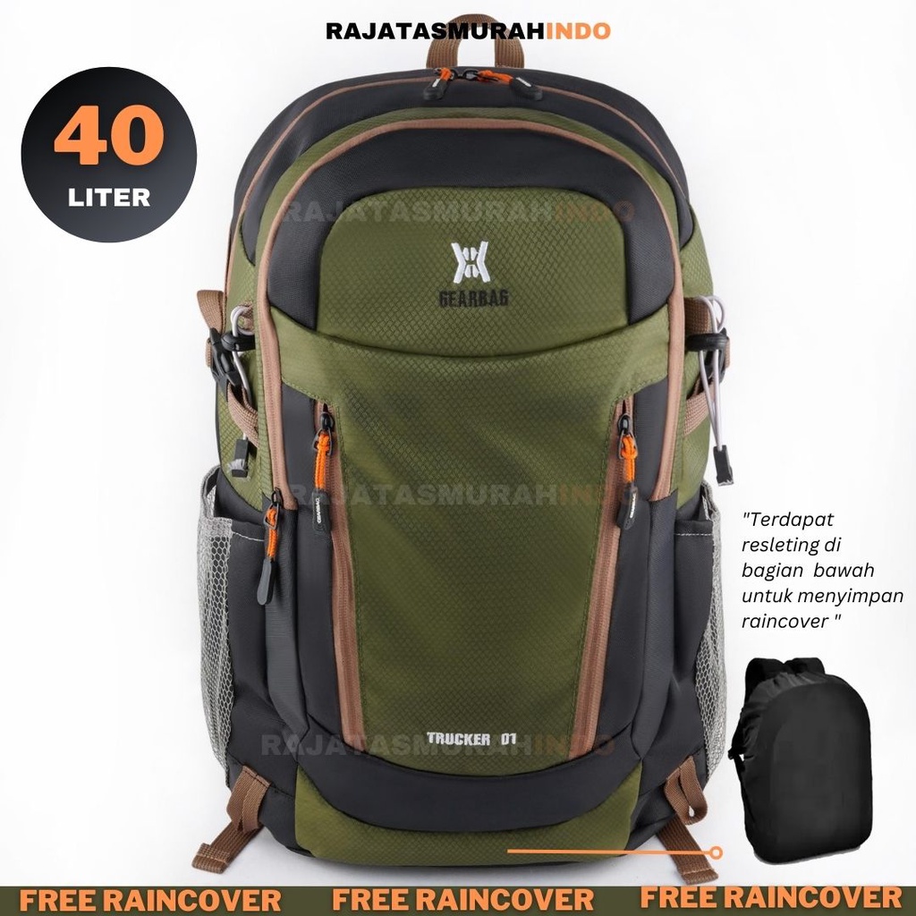 RTM - GEAR BAG 13155 TRUCKER RANSEL OUTDOOR 40 LITER - RANSEL PRIA - LAPTOP BACKPACK