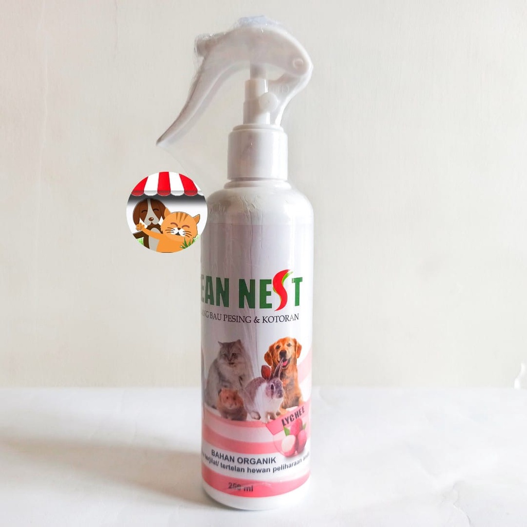 Clean Nest Penghilang Bau Kotoran Dan Pesing Hewan 250ml