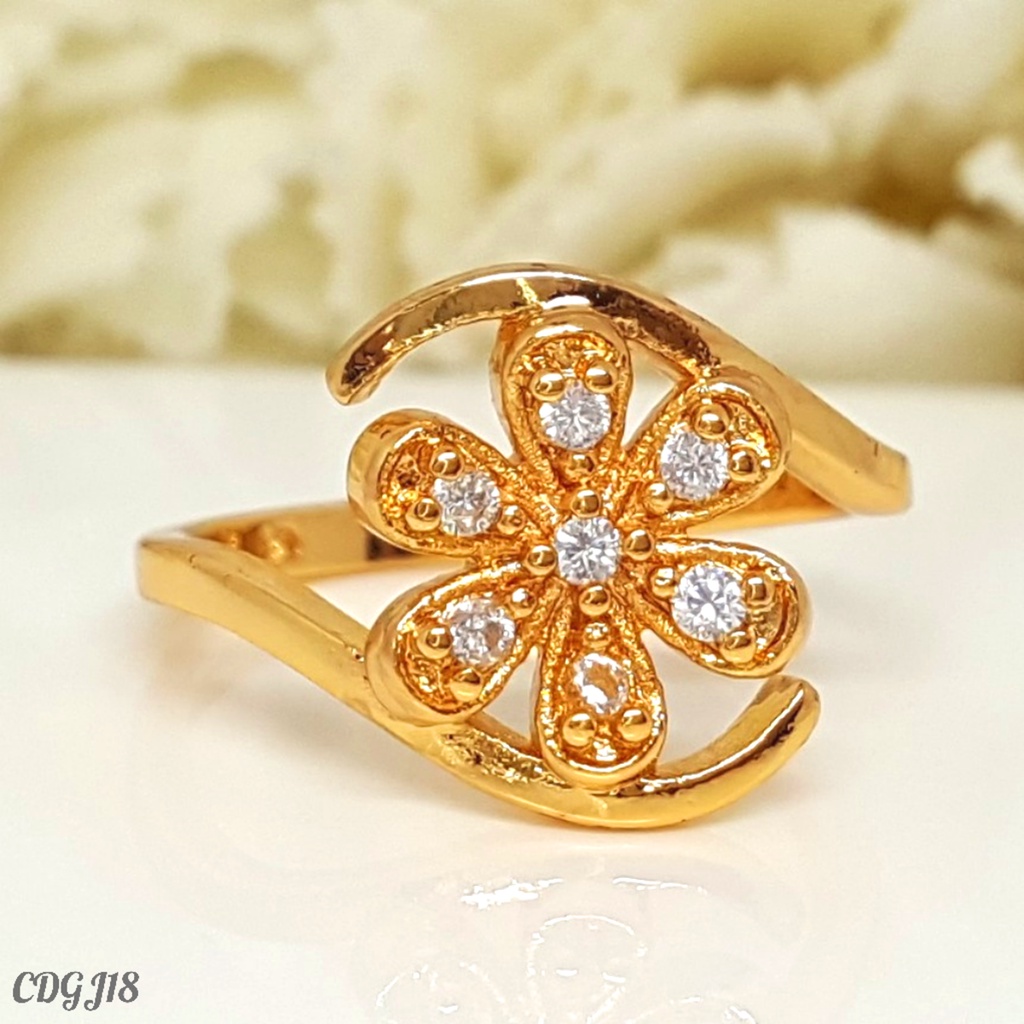 PGX Cincin Xuping Wanita Perhiasan Lapis Emas Aksesoris Fashion Premium - Z284