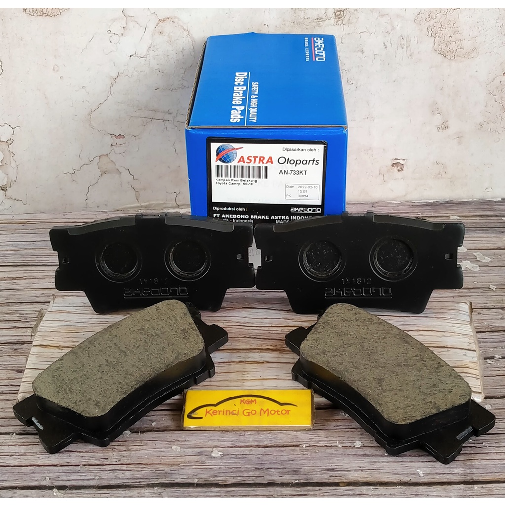 BRAKE PAD KAMPAS REM BELAKANG CAMRY 2006-2018 AKEBONO AN-733KT