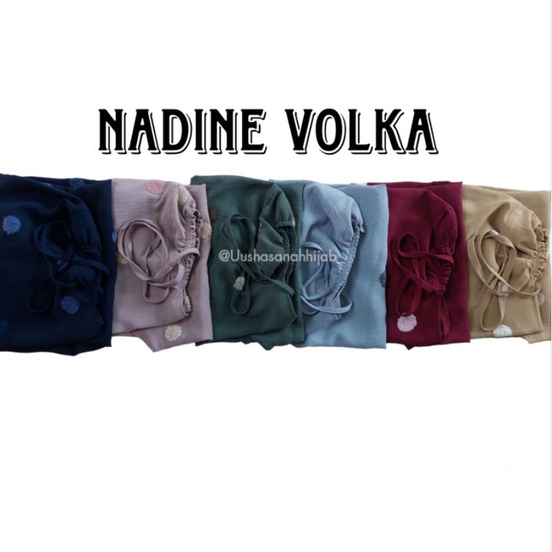 (De.al Hijab) NADINE VOLKA •jilbab instan cringkel embroidery•hijab instan anak motif timbul