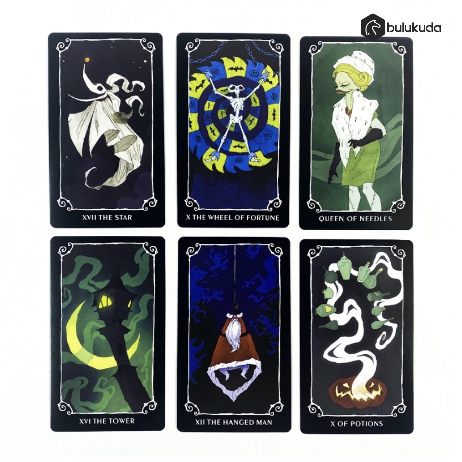 [JUMBO] The Nightmare Before Christmas 78 Tarot Deck 7*12 CM English Booklet Printed Guide