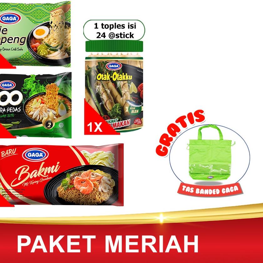 

⅍ GAGA Kuah Soto Mie gepeng dan GAGA 100 dan Bakmi & 1 Toples otak otak (GG19) ✰