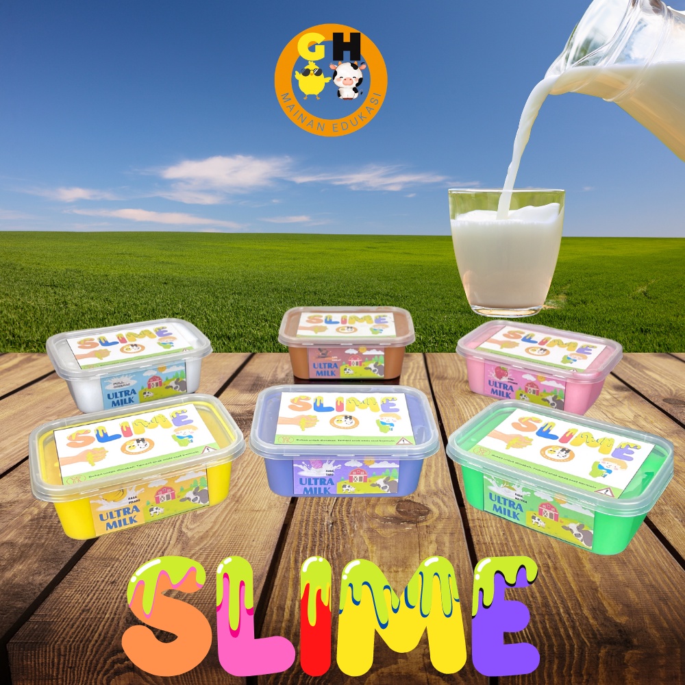 Slime Ultramilk 200ml Aroma Susu BONUS slime activator Tofu Slime Jiggly by GHEduPlay