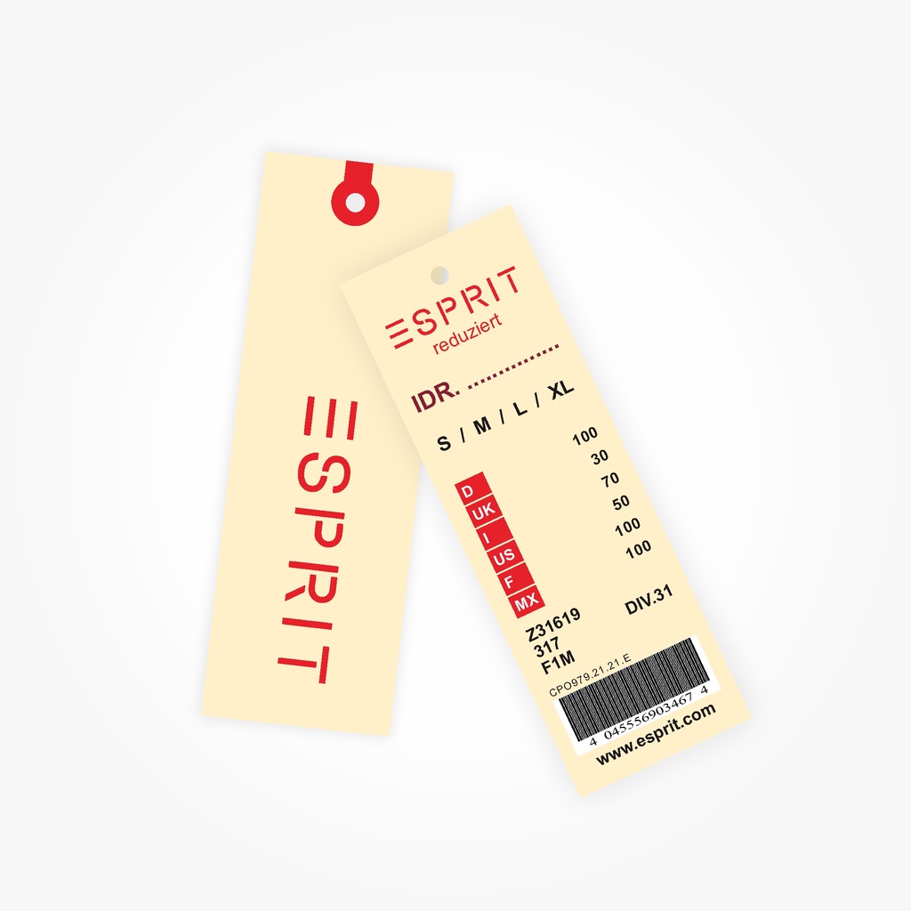 

HANGTAG ESPIRT // HANGTAG LABEL BAJU // LABEL BRANDED