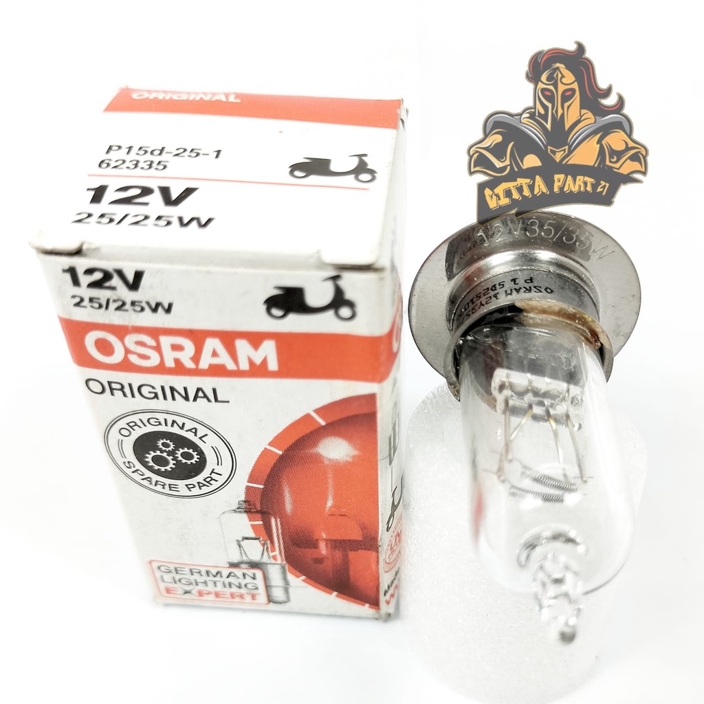 BOLAM DEPAN OSRAM KAKI 1 BUAT SEMUA MOTOR MATIC DAN BEBEK KUALITAS ASLI ORIGINAL OSRAM BEAT VARIO 110 125 150 SCOOPY SPACY SUPRA 125 SUPRA X SUPRA FIT BLADE REVO ABSOLUTE REVO LAMA GRAND LEGENDA ASTREA MIO KARISMA JUPITER Z