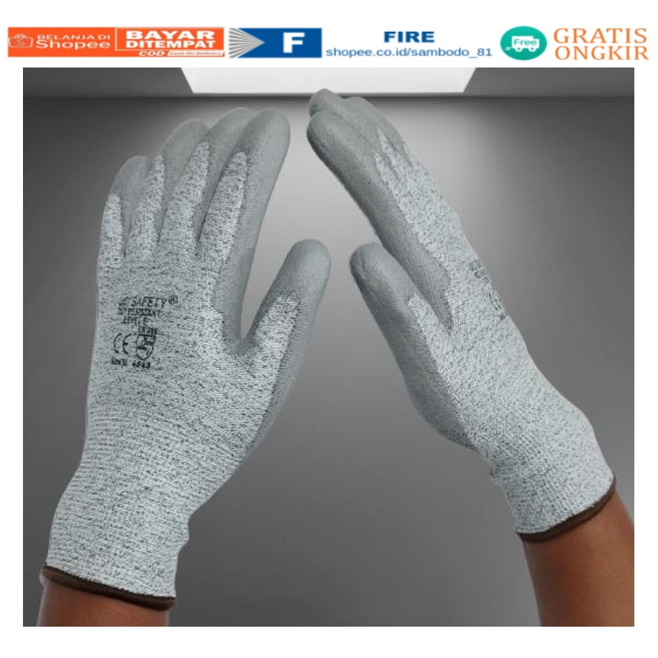 Anti Potong Anti Sayat Cut Resistant safety Gloves Anti Benda Tajam Anti Pisau Potong Anti Gores Hand Gloves