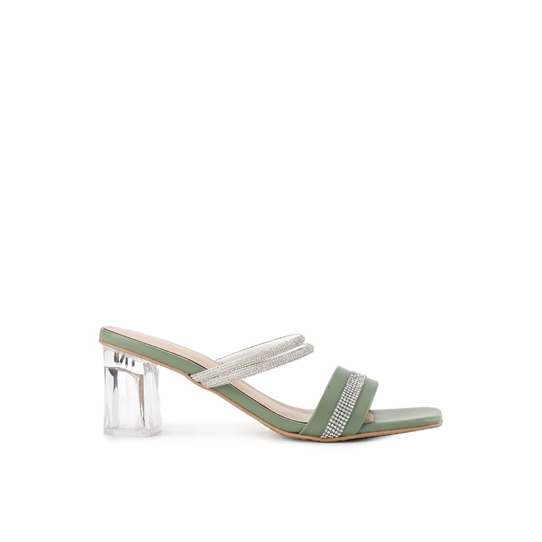 Sepatu Heels Andre Valentino Original Evening dengan aksen glittery strap untuk look elegant chic Hi