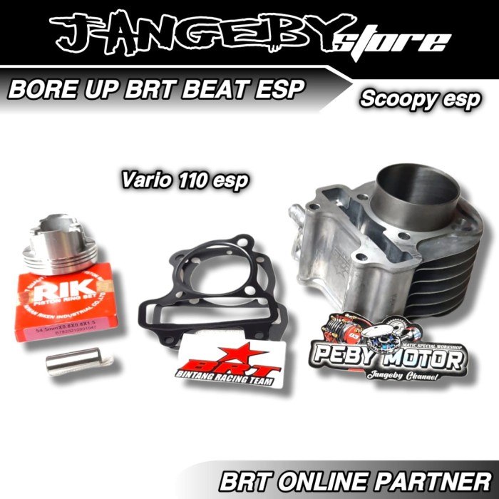 Paket Bore Up Brt 3 Beat Scoopy Vario 110 Esp Blok Piston Cast Iron