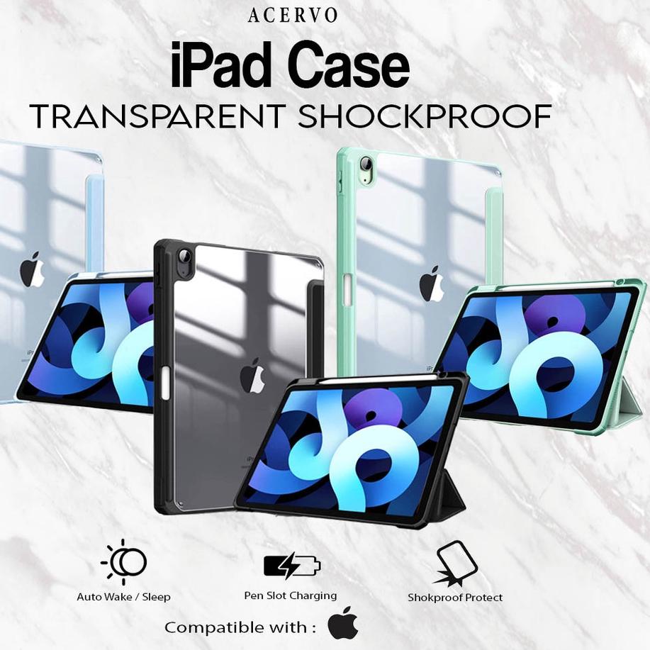 ❀ Acrylic iPad Transparent Case Shockproof Pencil Holder for iPad Mini 6 8.3" / 5th-6th Gen 9.7" / 7