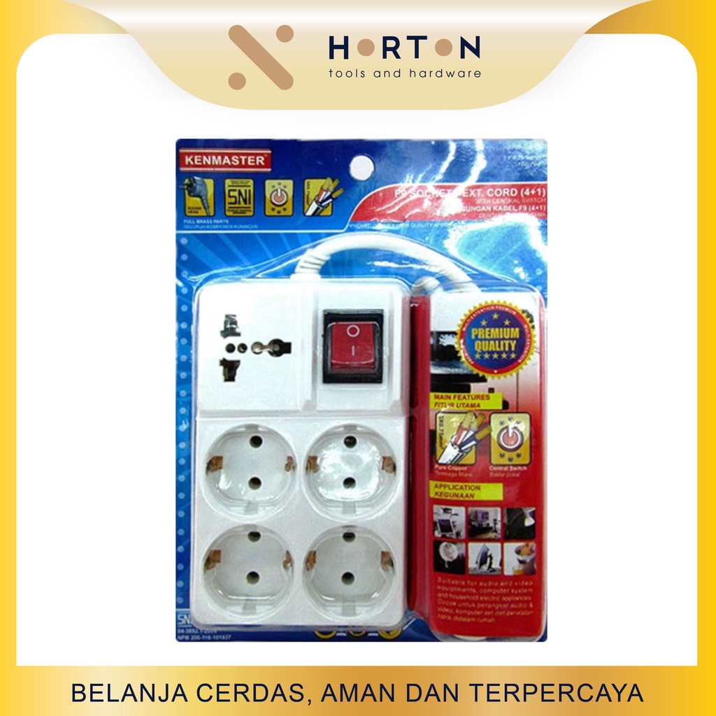 Stop Kontak Colokan Listrik 4 Lb + 1 / Terminal Colokan + Saklar