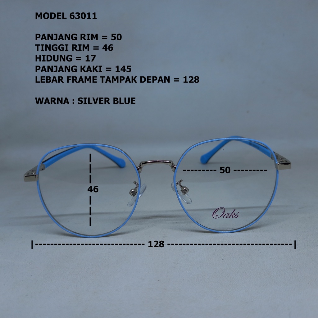 FRAME KACAMATA ANAK BULAT BESI CEWEK COWOK 63011