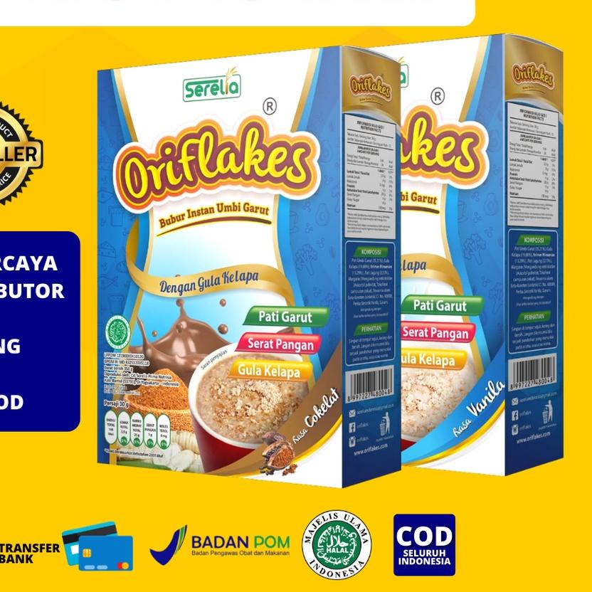 

♦ ORIFLAKES SLIM Sereal Umbi Garut 350gram ❅