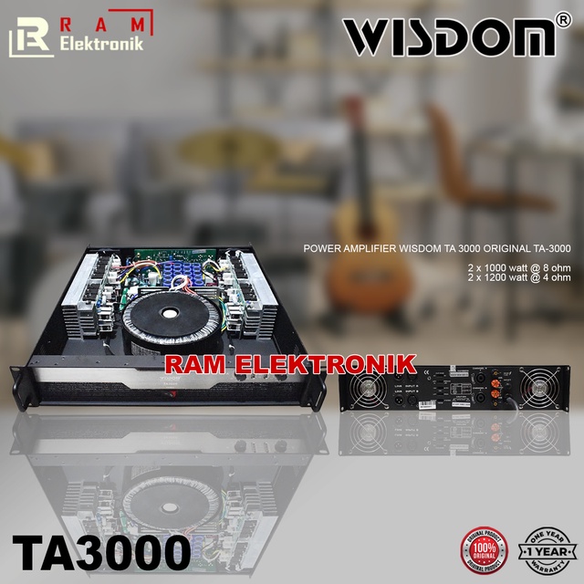 Power Amplifier WISDOM TA3000 / TA-3000 Class H 2 Channel Original
