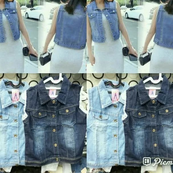 TERBARU ROMPI JEANS WASH WANITA / JEANS WASH VEST /VEST RAJUT/VEST WANITA/VEST PRIA/VEST