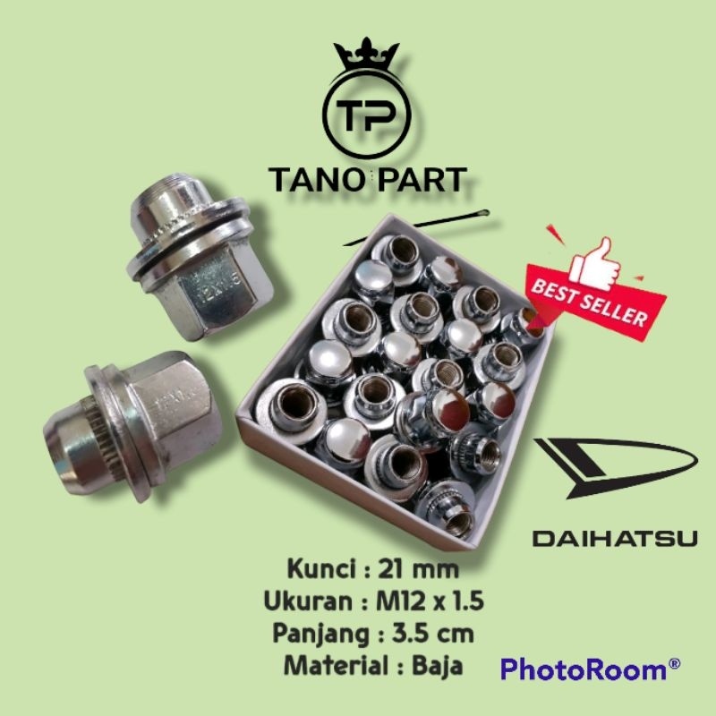 Mur Roda Racing Fujita Baut Lugnut Kuda 1.5 Mobil Daihatsu Ayla Rocky Sigra Isi 20pcs Bahan Baja