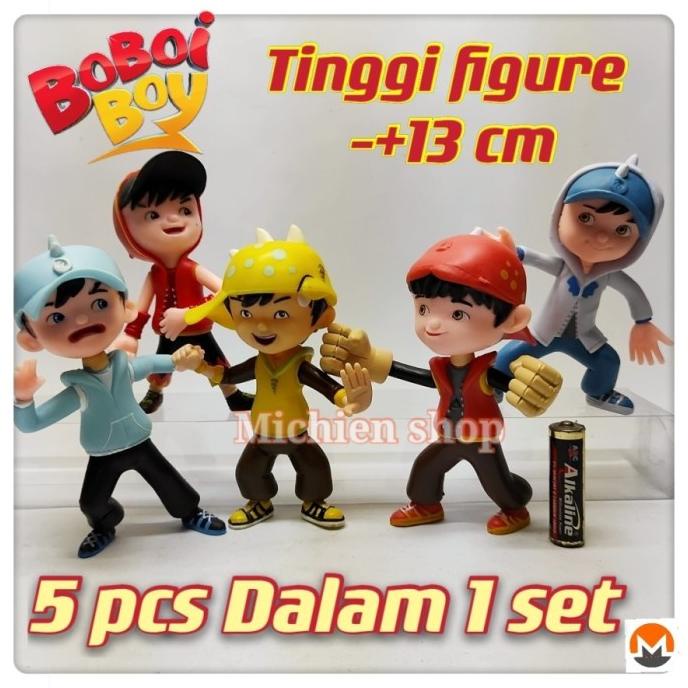 action figure boboiboy mainan boboboy set isi 5 figur
