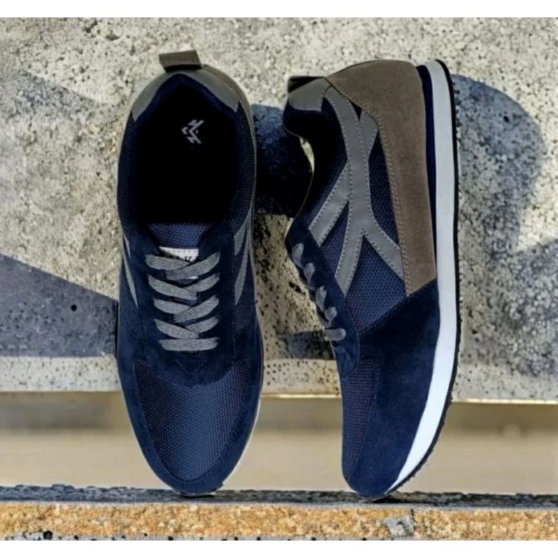 RUNOX Sport / Sepatu JUMBO Pria 39.48 Sneaker Sport Olahraga BIG Size Navy.304 Running Suede Shoes OVERSIZE