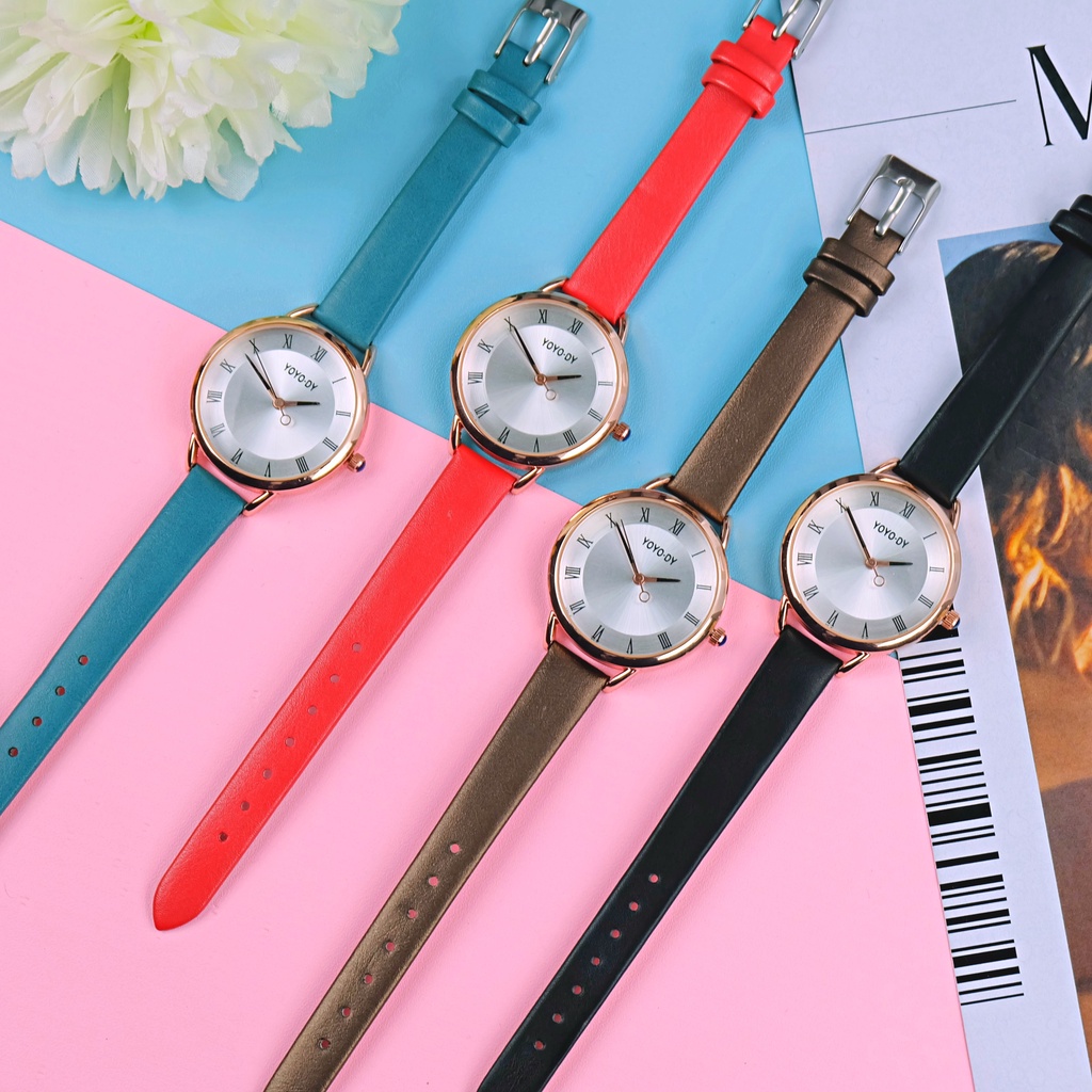 JAM TANGAN LALA FASHION WANITA TALI KARET JAM TANGAN ANALOG TALI WARNA MURAH DAN REAL PICT