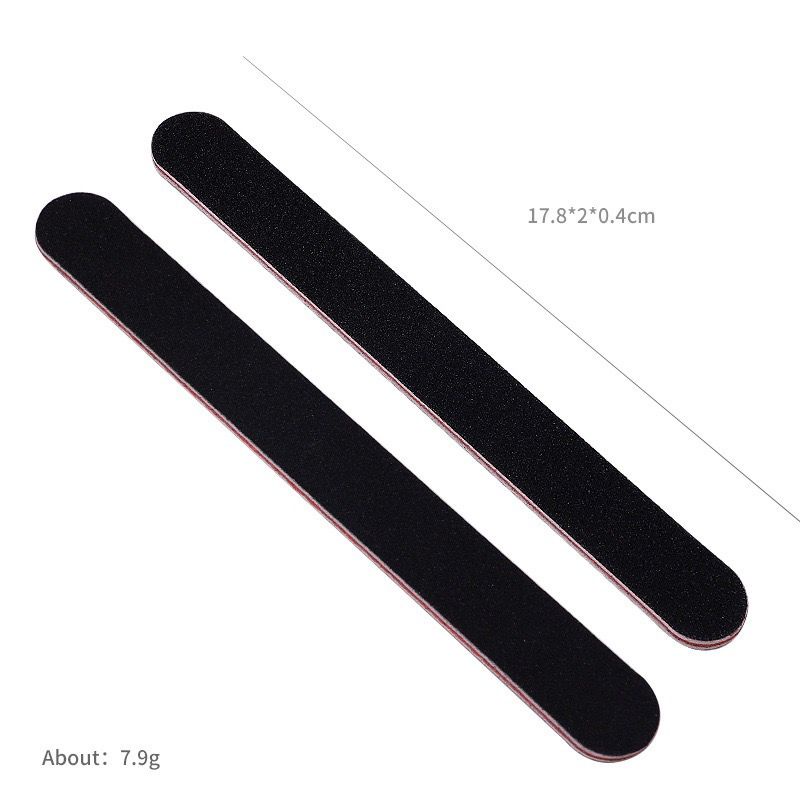 BLACK NAIL FILE GRID 80/80 REMOVE GEL POLISH / KIKIR ASAH KUKU HITAM MANICURE PEDICURE SHAPING KUKU