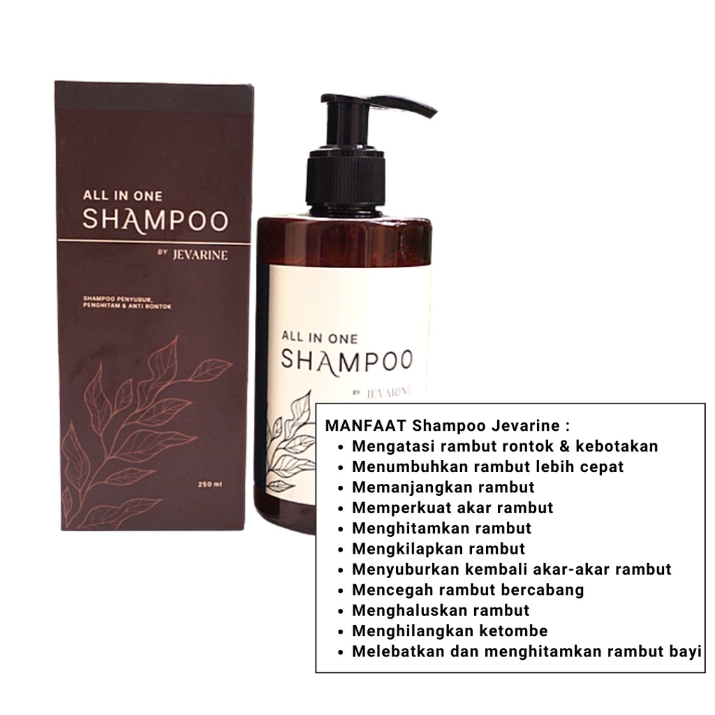 Perawatan Rambut Shampo Jevarine all in one efektif menumbuhkan hair treatment mengatasi kebotakan anti rontok penumbuh penghitam perkuat akar