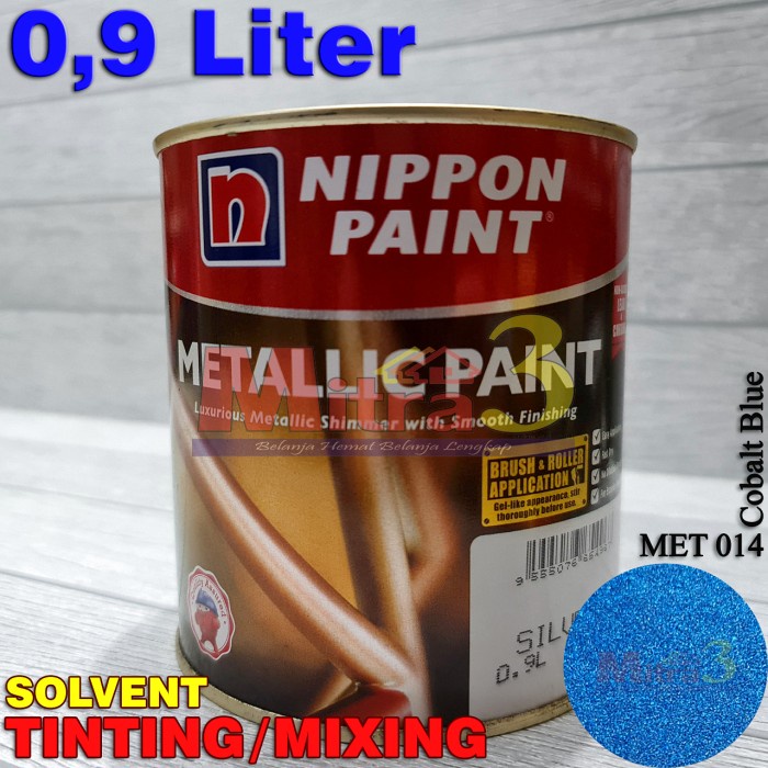 @@@@] Nippon METALLIC PAINT Solvent Cat Dinding Kayu Besi COBALT BLUE