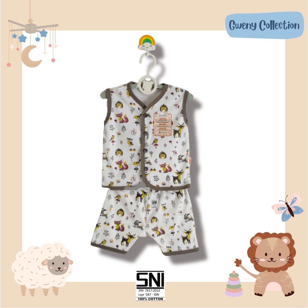 SETELAN BAJU BAYI LENGAN PANJANG UNISEX COTTON BABYGLOW