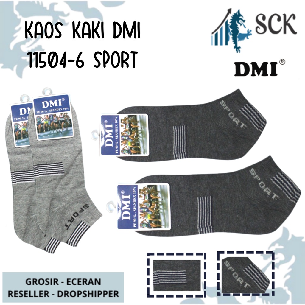 Kaos Kaki Pria DMI SPORT 11504-6 Panjang Mata Kaki Casual / Kaos Kaki Olahraga – SCK