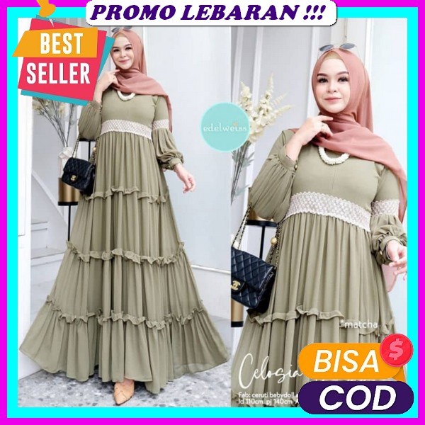 Gamis Remaja Lebaran 2023 Terbaru Samira Dres Rempel Ori Alesyana Baju Gamis Wanita Terbaru 2023 Gha