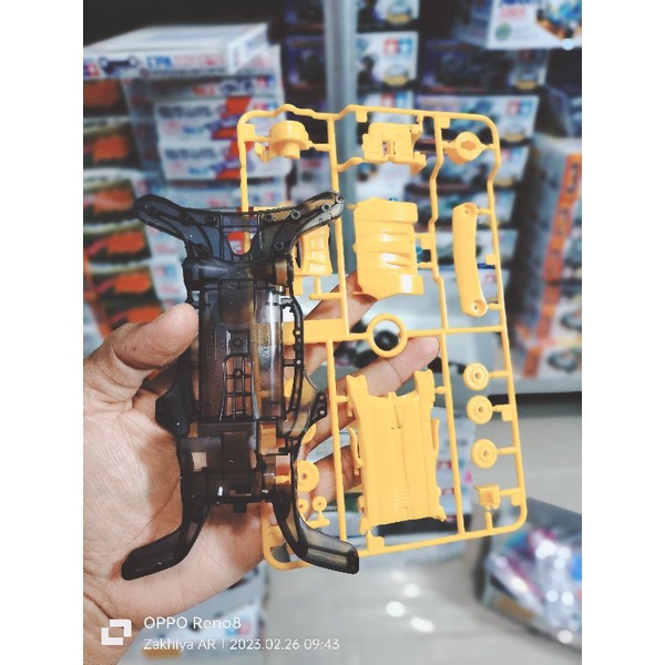 Tamiya Ar Chassis Set Smoke / Casis Ar Set Hitam transparan + Gearbox Yellow