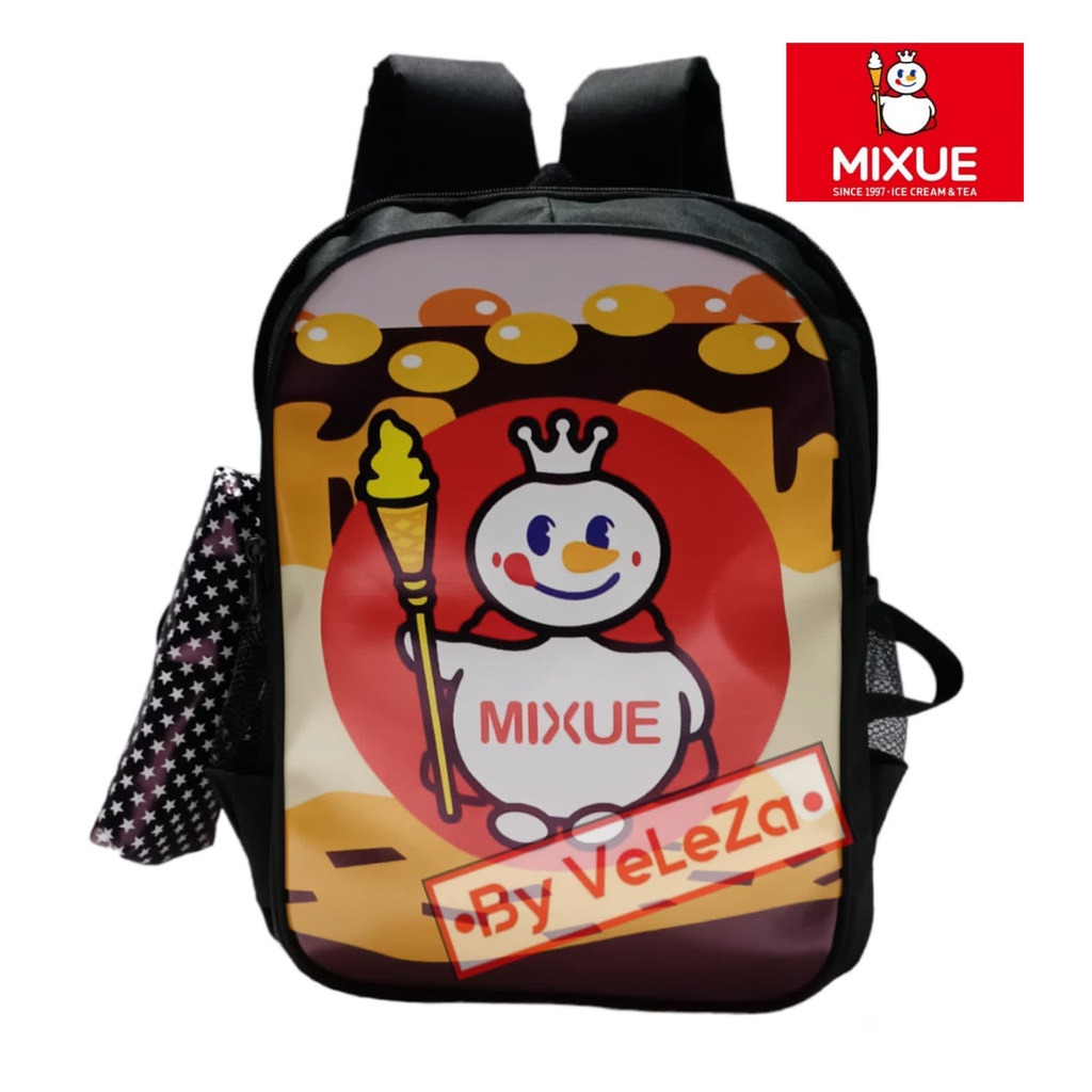 Tas Troli Boneka Maskot Mixue Premium Viral