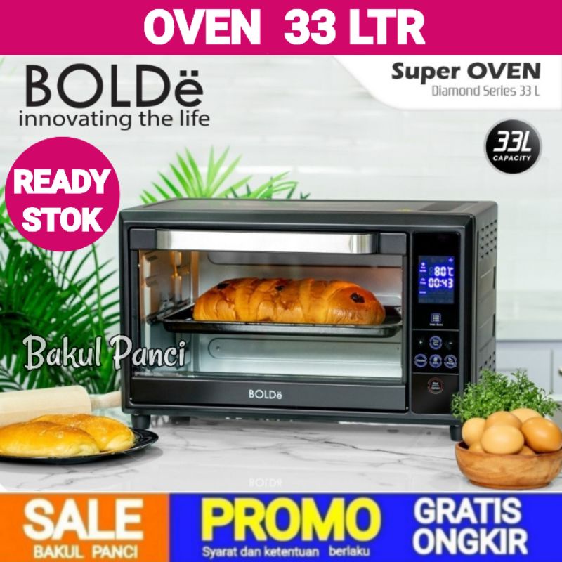 OVEN LISTRIK - BOLDe SUPER OVEN DIGITAL 33 Liter - PEMANGGANG - BLACK