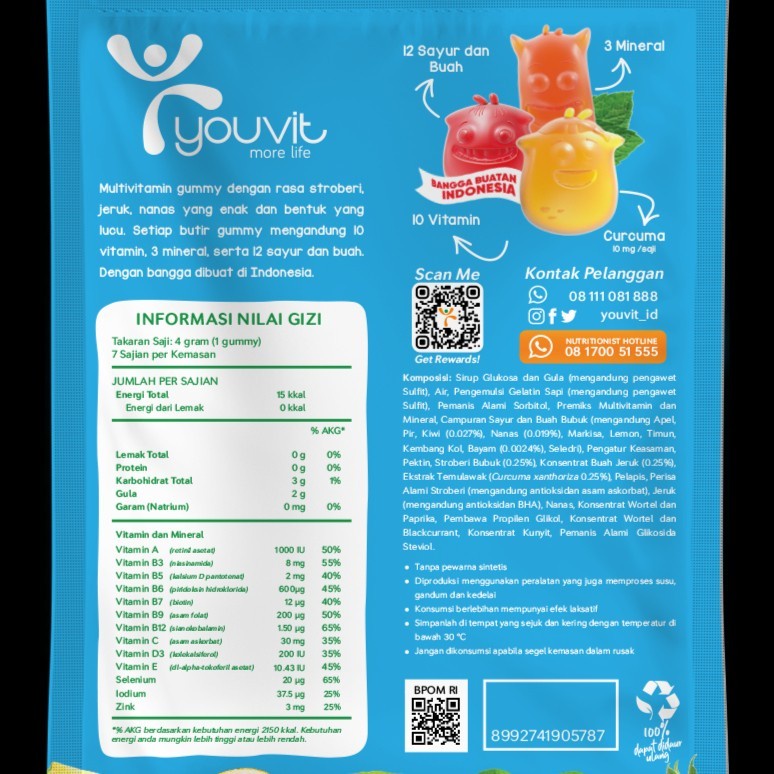 YOUVIT Multivitamin Anak 7 Day / 30 Day / 60 Day / Vitamin Anak