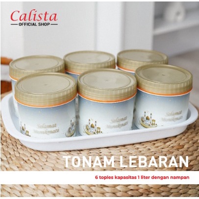 Calista Tonam IML Toples Lebaran Toples Kue dan Nampan Set 7 in 1