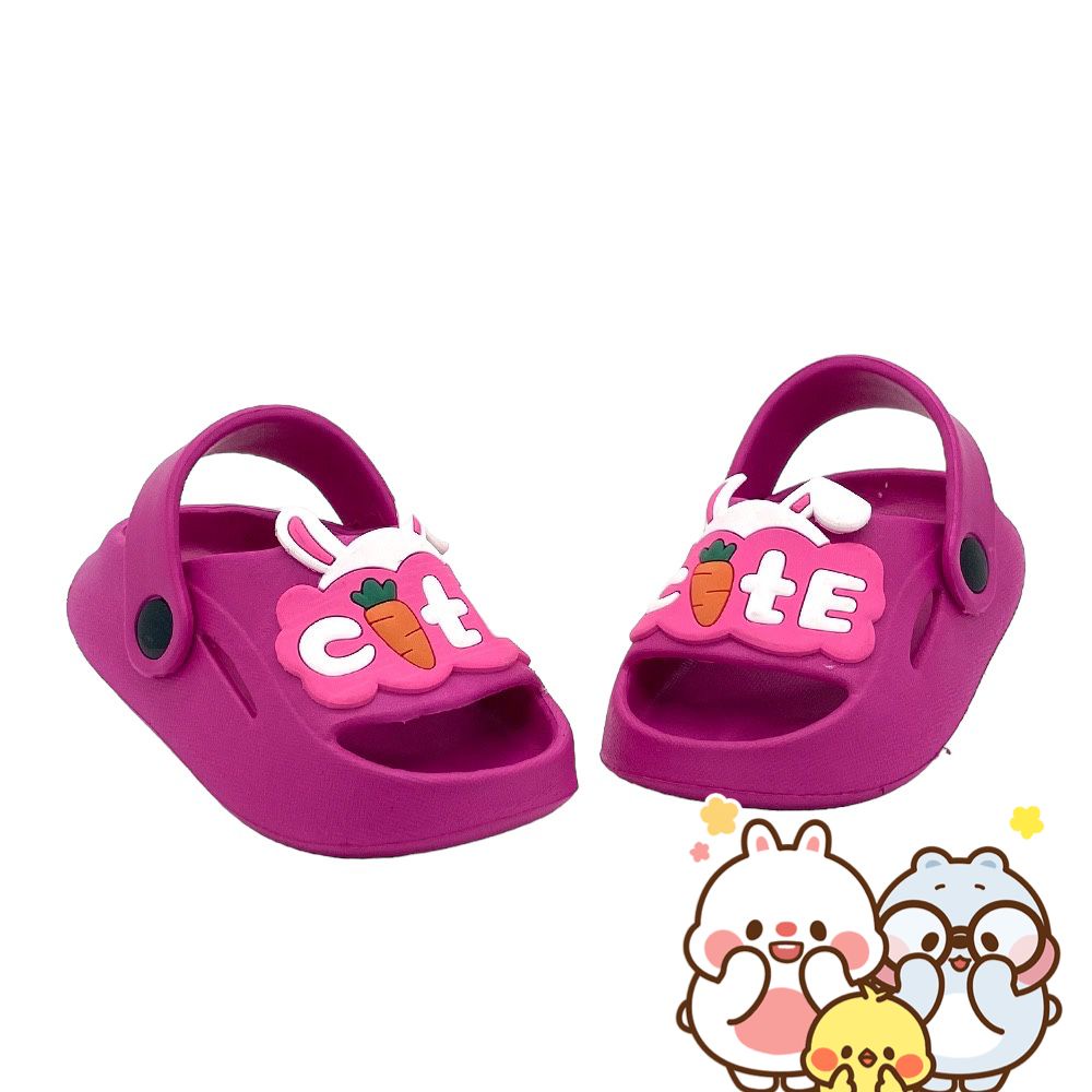 Sandal Anak Perempuan Baby CUTE CARROT / Sandal Anak Laki-laki Baby Kids Model Baim Tali Belakang Karakter Lucu