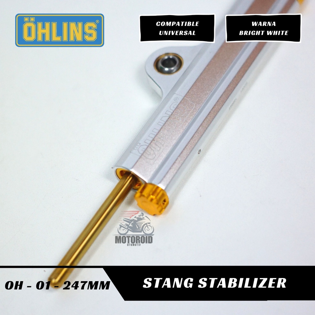 Stabilizer stang ohlins oh magnesium gold series thailand breket twotone universal kawasaki moge steering dumper matris ohlinskawasaki ninja R RR SS KR ZX