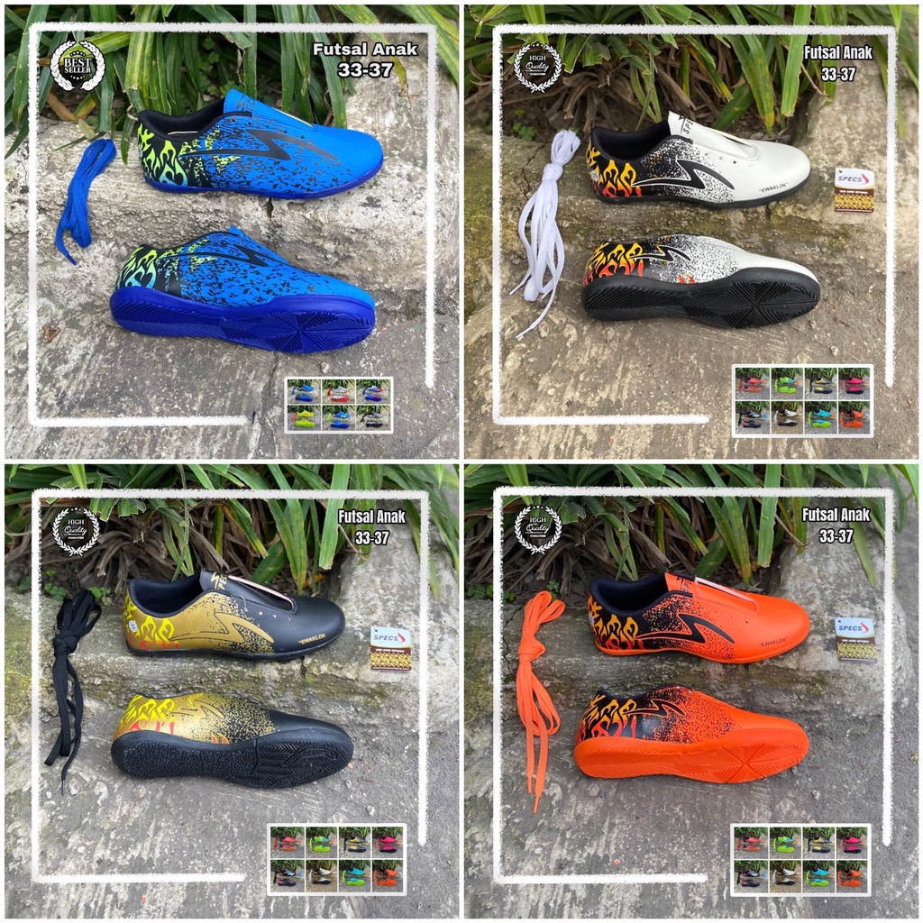 Sepatu Futsal Anak SD SMP SPECS EWAKLOK Ukuran 33 34 35 36 37