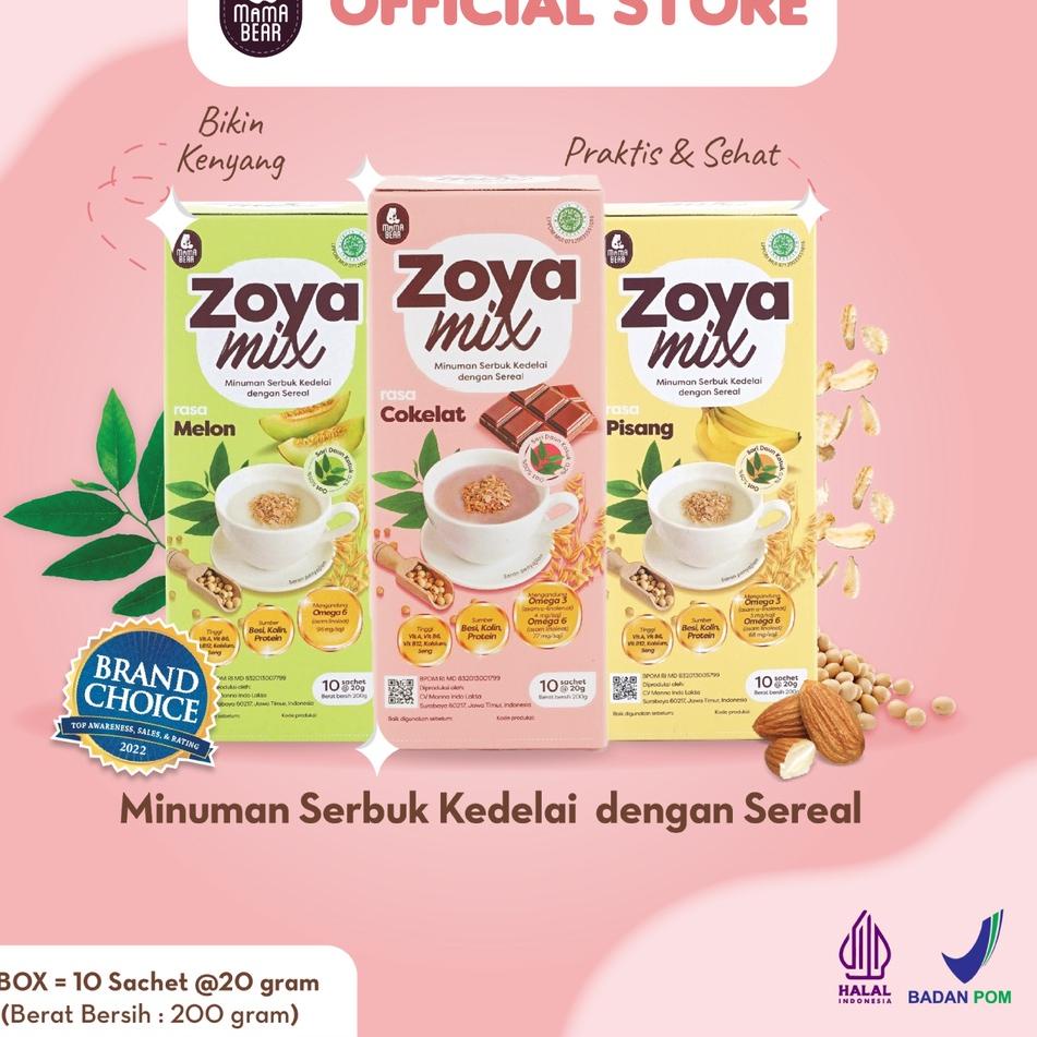 

☄ MamaBear ZoyaMix Sereal Kedelai dengan daun Katuk 3 Box ♚