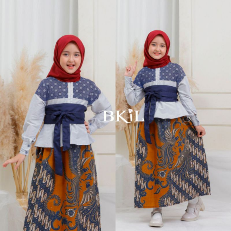 BATIK COUPLE KELUARGA sania ruffle ori ndoro jowi dnt motif merak gamis busui