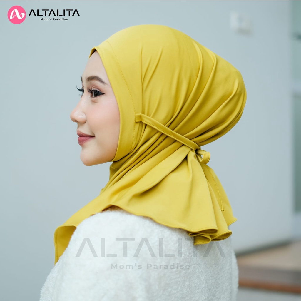 Altalita - Kerudung Instan Tali Nyta Non Pet Jilbab Bergo Sport Non Pad Bahan Jersey Premium Cocok Untuk Olahraga Volly Futsal Senam dan Sehari-Hari