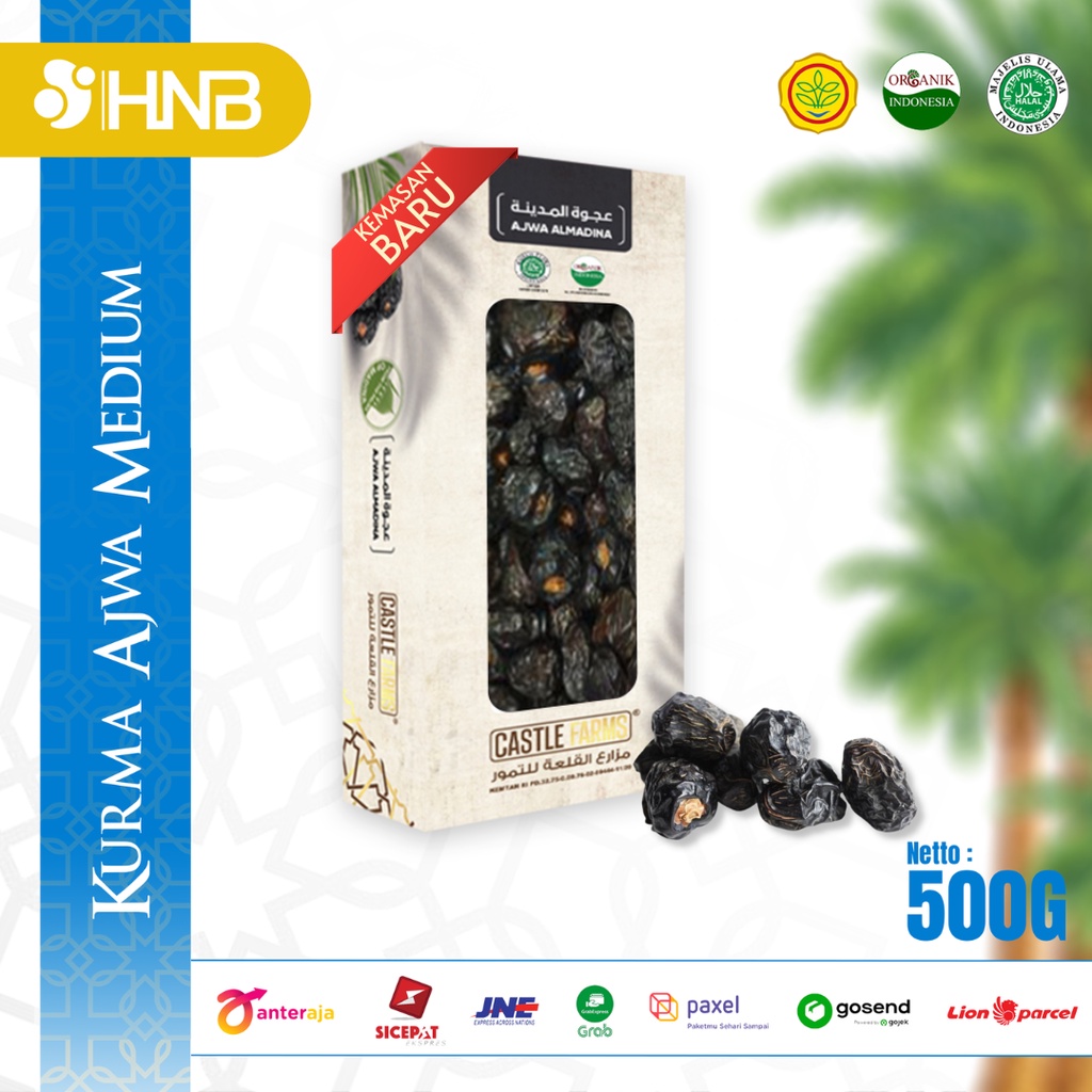 

Castle Farms - Kurma Ajwa Organik Medium 500 Gram