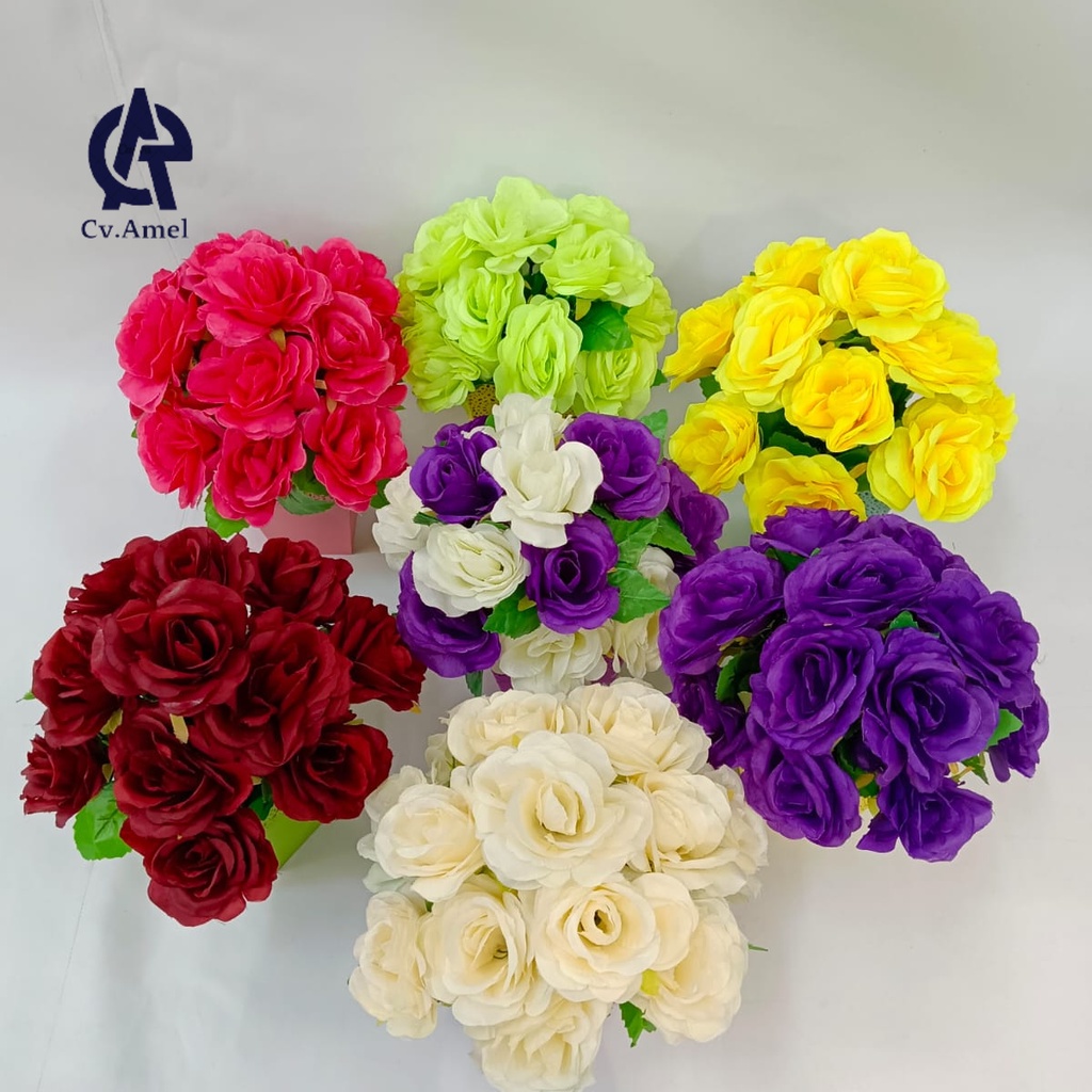 BUNGA MAWAR /RANGKAIAN MAWAR/HIASAN MEJA/BUNGA BUATAN/ ARTIFICIAL
