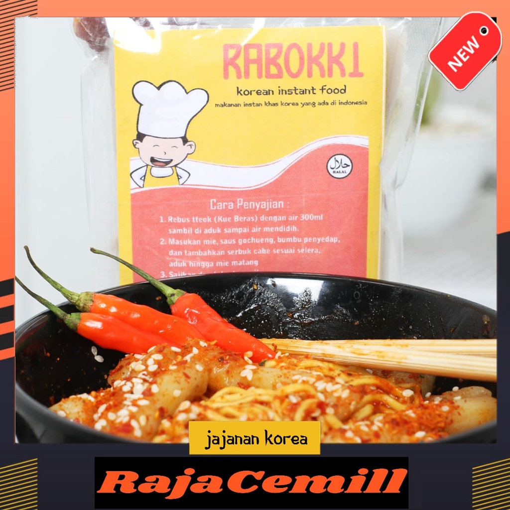 

RajaCemill Paket 2Pic Rabokki Instan Halal Murah Pedas Raboki Korean Instan