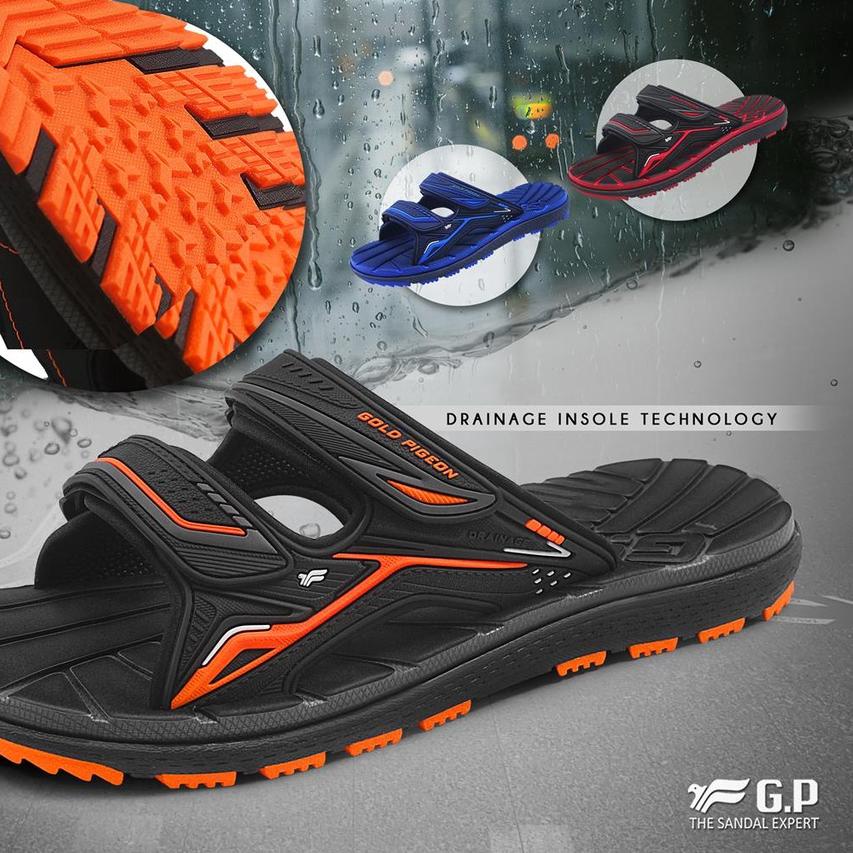 ♔ Gold Pigeon Sandal Selop Pria Drainage Yukon G0594 G2269 ✬