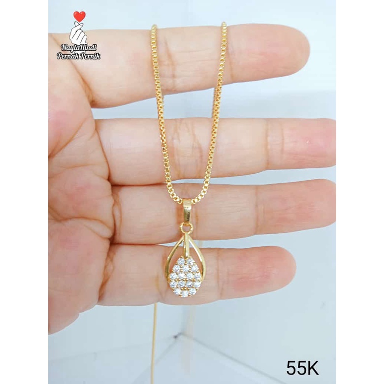 KALUNG PERHIASAN IMITASI LAPIS EMAS