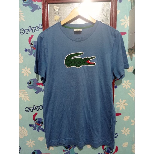 kaos lacoste big logo second, bekas/thrift